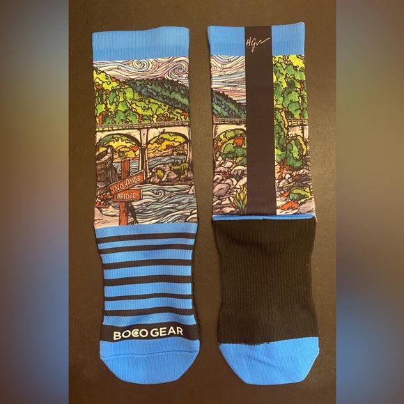BOCO Gear No‎ Hands Bridge Performance 7” Crew Unisex Socks Size S/M - Picture 4 of 5